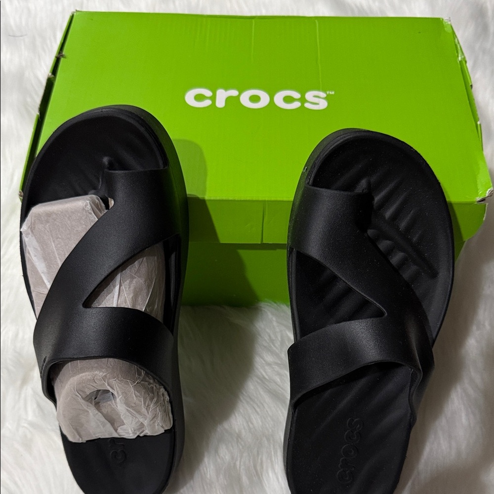 CROCS Black Slide Sandals